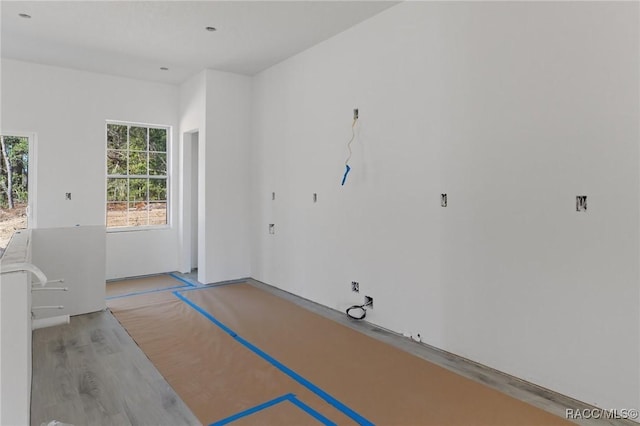 interior space with light wood-type flooring