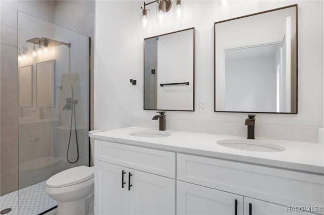 1083 W Cary Dr, Citrus Springs, FL 34434 - full bathroom featuring a sink, a shower stall, and toilet