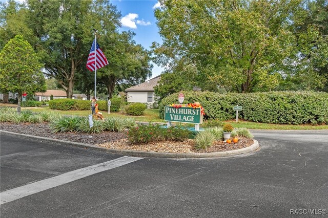 view of community sign