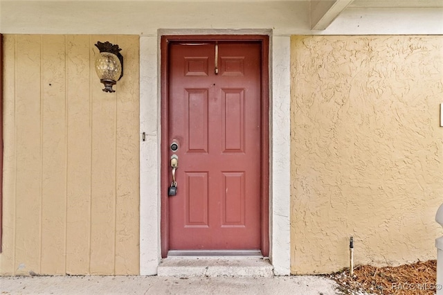 view of doorway to property