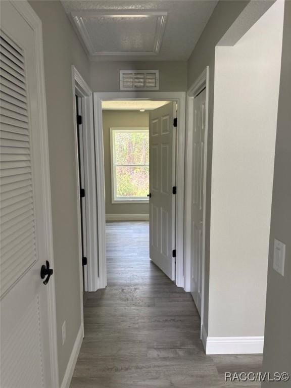 3289 W Camilo Dr, Dunnellon, FL 34433 - hall featuring baseboards and wood finished floors