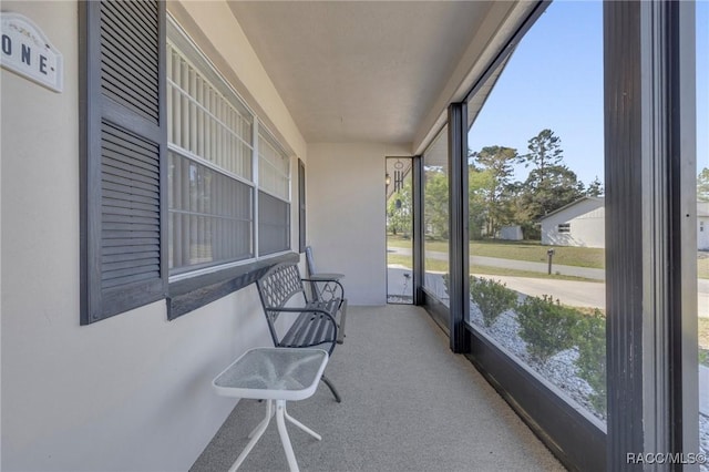 view of sunroom