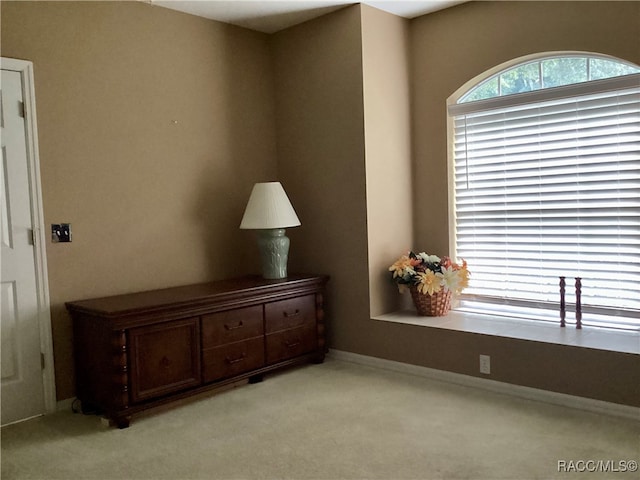 view of carpeted bedroom