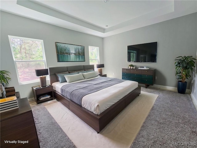 8 Calendula Ct, Homosassa, FL 34446 - bedroom with a raised ceiling, multiple windows, and baseboards
