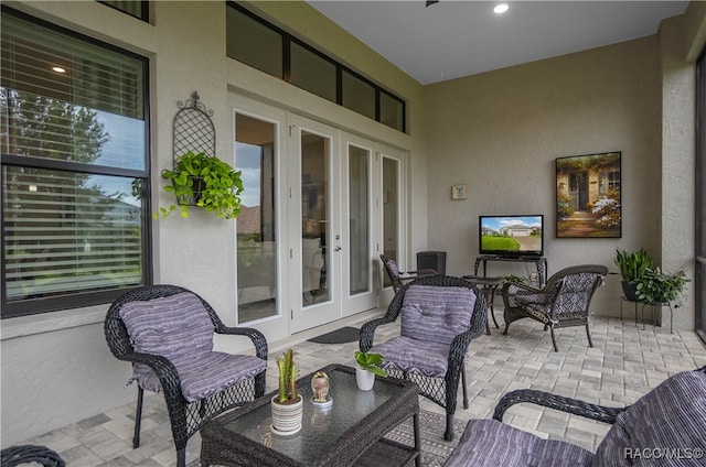 view of patio with french doors