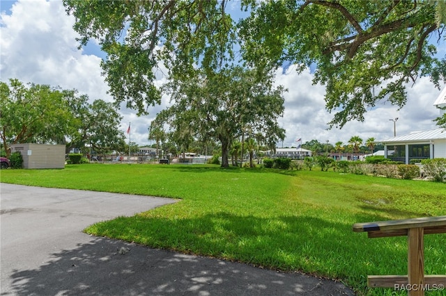 view of home's community featuring a yard