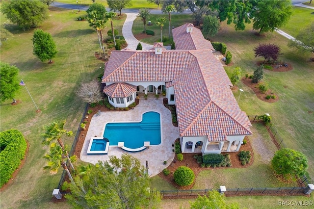 12380 SW 140th Loop, Dunnellon, FL 34432 - view from above of property featuring a pool area