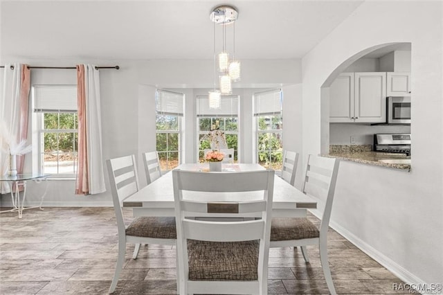 view of dining room