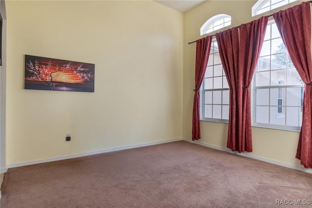 spare room with light colored carpet