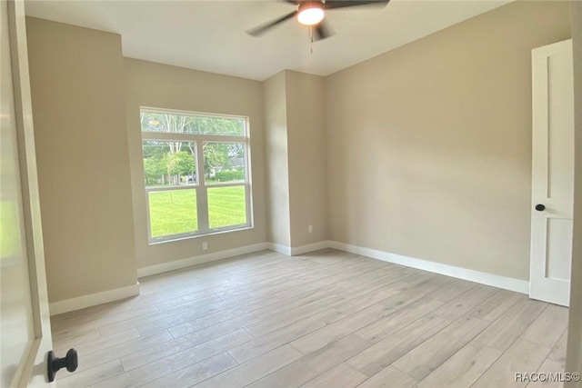 786 E Dunbar Ln, Hernando, FL 34442 - unfurnished room with ceiling fan and light wood-type flooring