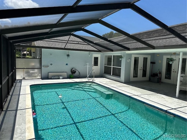 833 N Lafayette Way, Inverness, FL 34453 - swimming pool featuring french doors, a patio, and a lanai