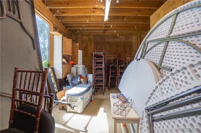 view of storage room