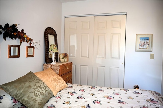 bedroom with a closet