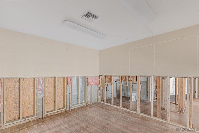 interior space with light wood-type flooring