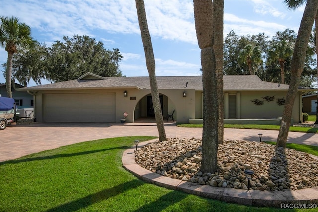 ranch-style house with a garage