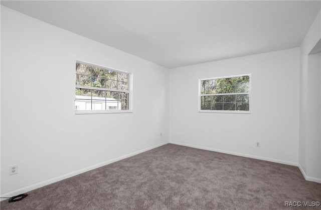 carpeted spare room with plenty of natural light