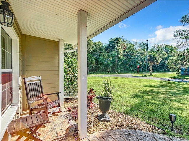 view of patio / terrace featuring covered porch