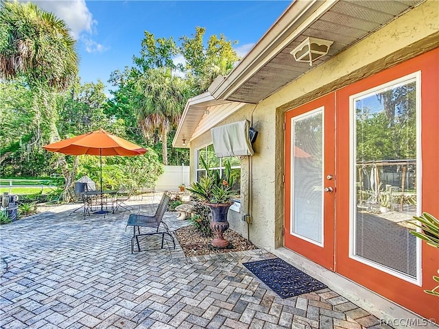 view of patio / terrace with french doors