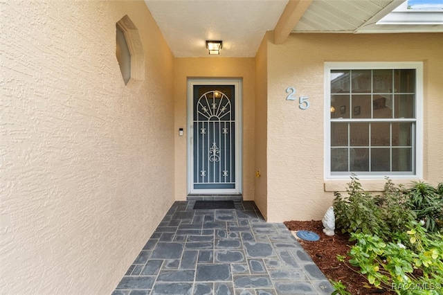 view of doorway to property