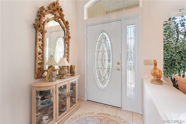 view of tiled entrance foyer