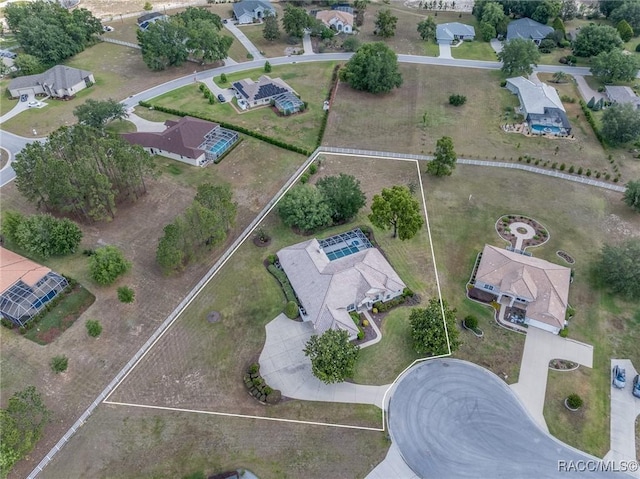 bird's eye view featuring a residential view