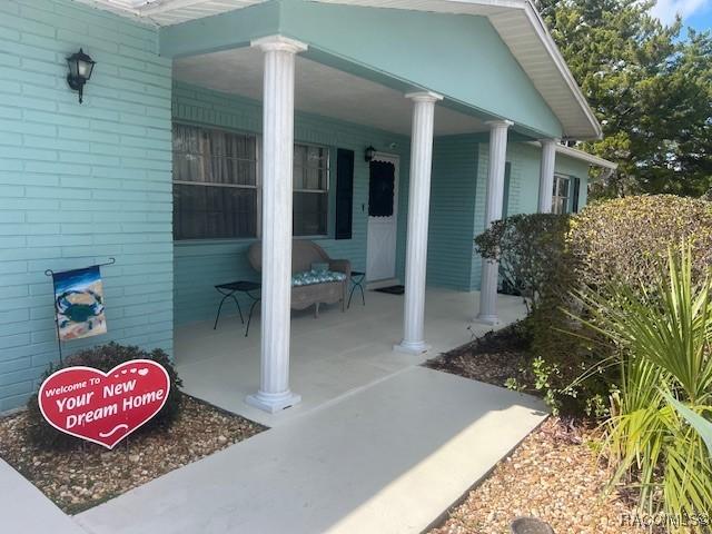 exterior space featuring a porch