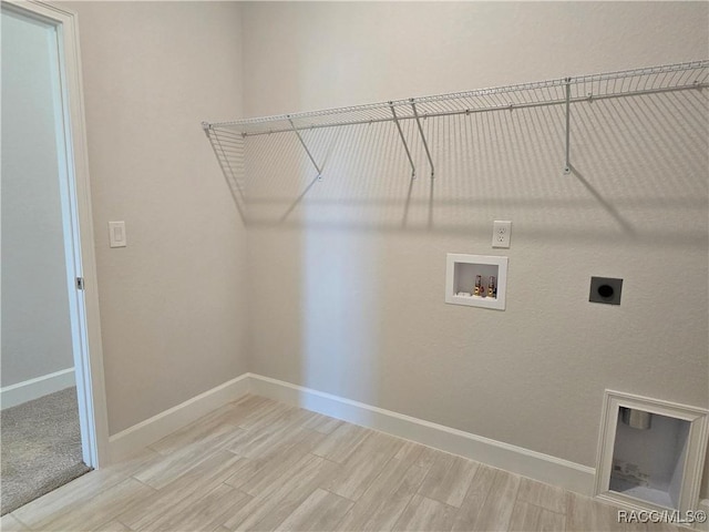348 W Rexford Dr, Beverly Hills, FL 34465 - laundry area featuring hookup for an electric dryer, washer hookup, and wood finished floors