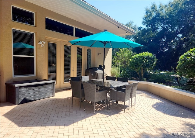 view of patio with grilling area