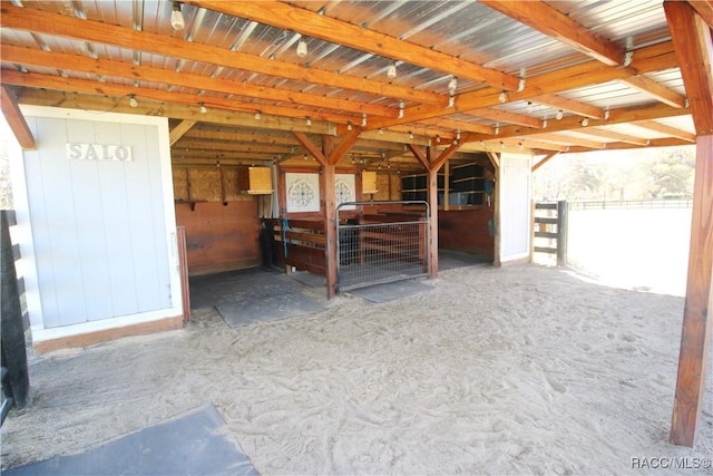 view of horse barn