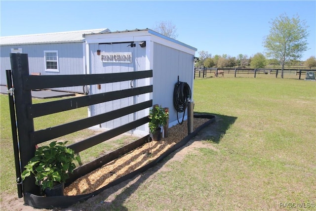 exterior space with an outdoor structure