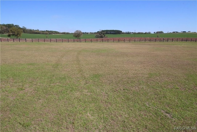 view of yard featuring a rural view