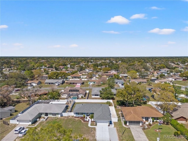 aerial view with a residential view