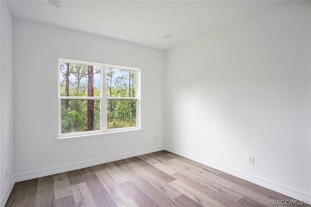 empty room featuring light hardwood / wood-style floors