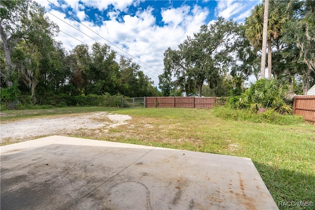 view of yard with a patio