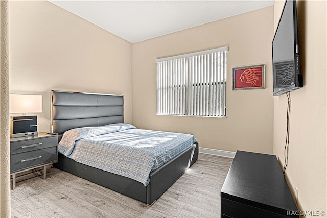 bedroom featuring light hardwood / wood-style flooring