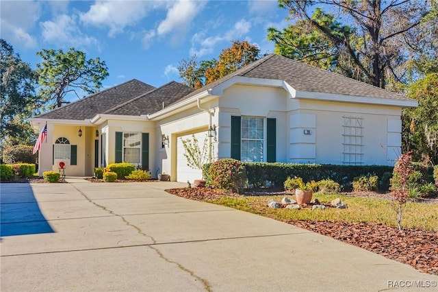 ranch-style house with a garage