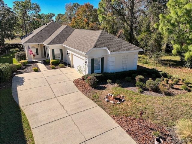 ranch-style house with a garage