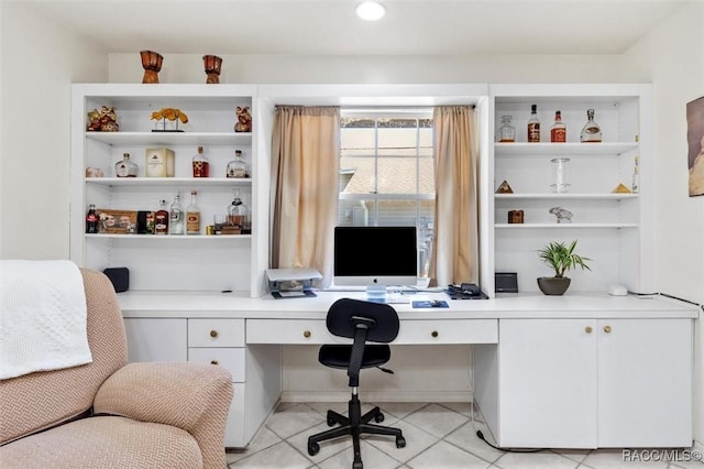 office with built in desk