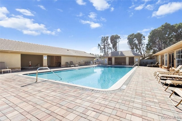 view of pool with a patio area