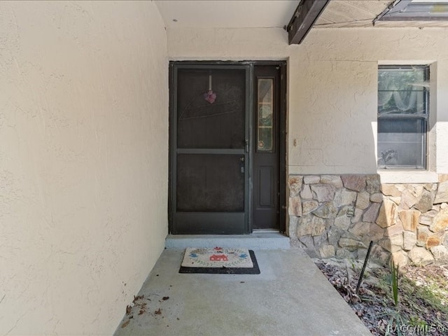 view of doorway to property