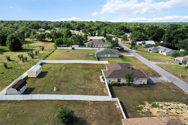 bird's eye view with a residential view