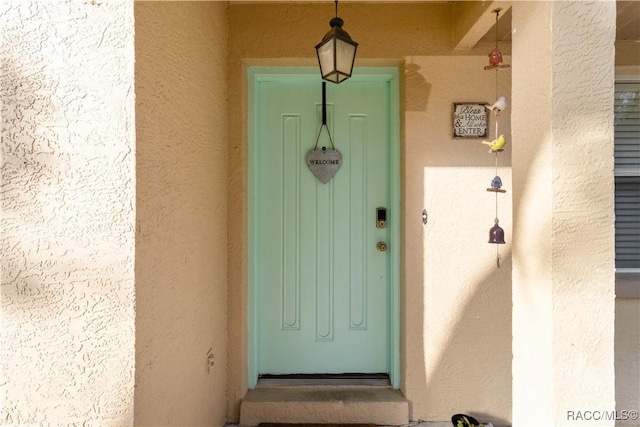 view of doorway to property