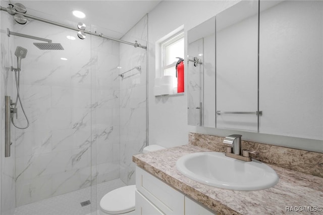 3410 N Bay Ave, Crystal River, FL 34428 - full bath with vanity and a marble finish shower
