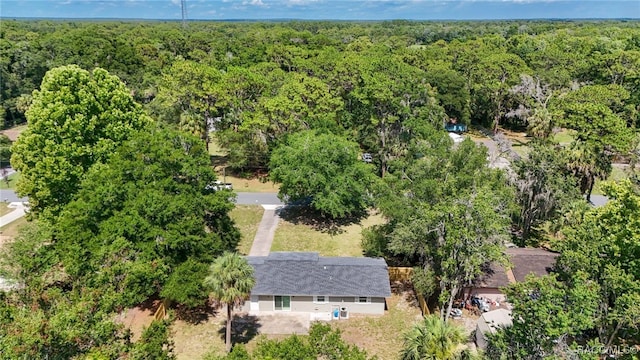 3410 N Bay Ave, Crystal River, FL 34428 - aerial view of property and surrounding area featuring a forest