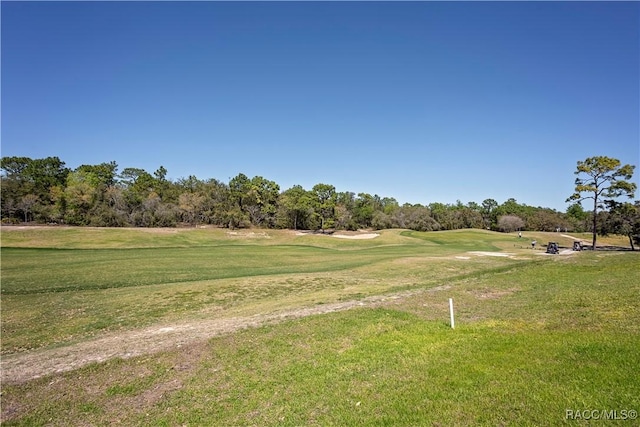 view of yard featuring golf course view