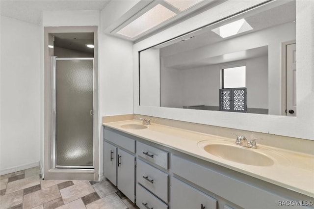 96 N Fresno Ave, Hernando, FL 34442 - bathroom with a stall shower and double vanity
