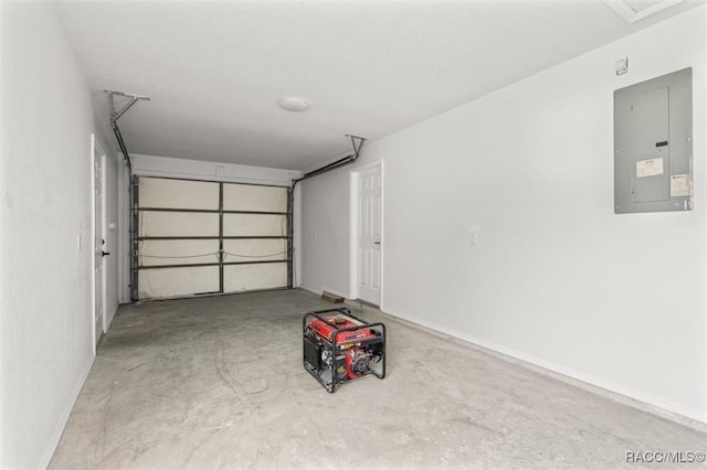 garage with electric panel