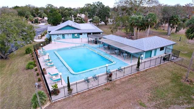 view of pool with a patio