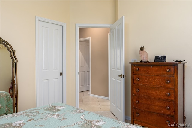 view of tiled bedroom