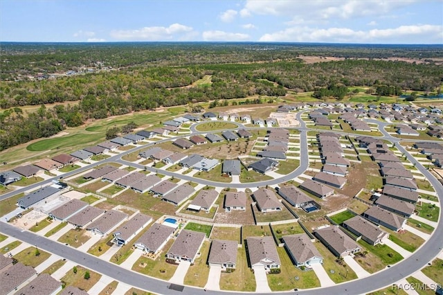 drone / aerial view with a residential view